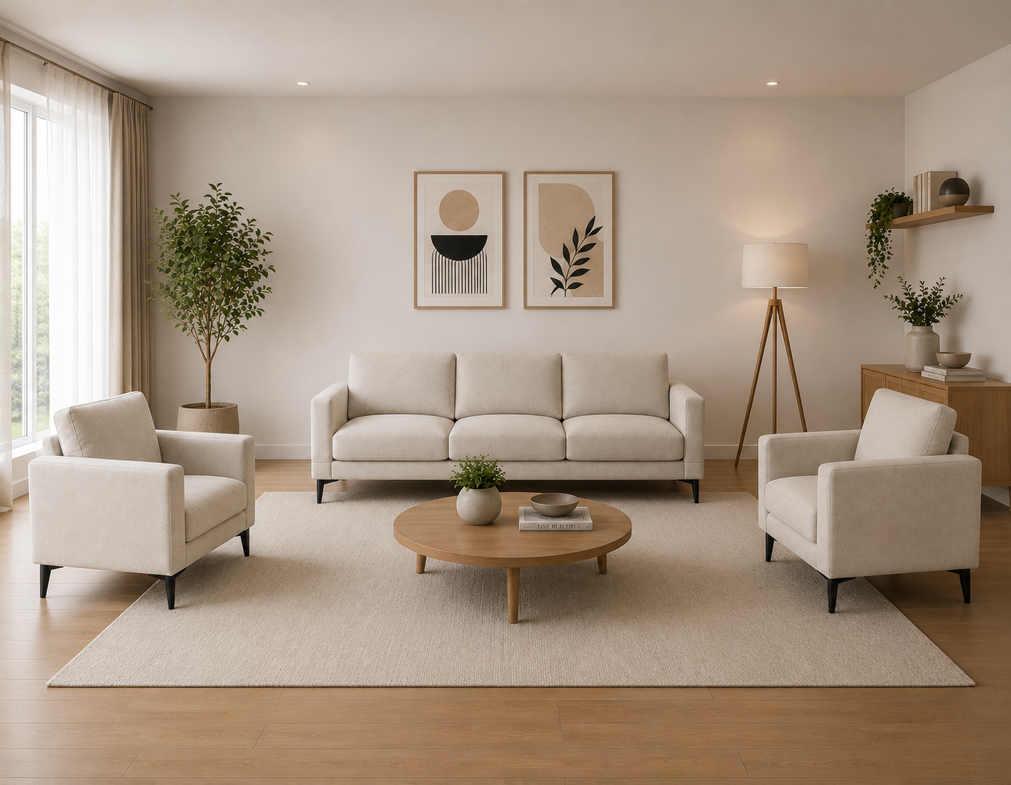 Contemporary 3+1+1 Sofa